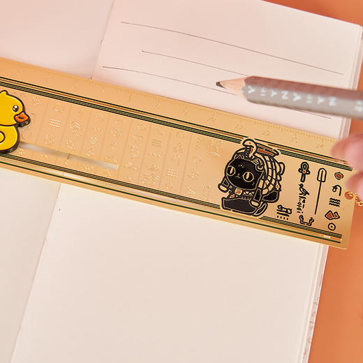 大英博物馆Bastet X B.Duck小黄鸭系列 滑动 金属尺 商品图2