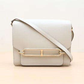 HERMES 爱马仕 Roulis 23 猪鼻子包 Evercolor小牛皮 银扣 单肩斜挎包 女款 80 Gris Perle珍珠灰  Z刻