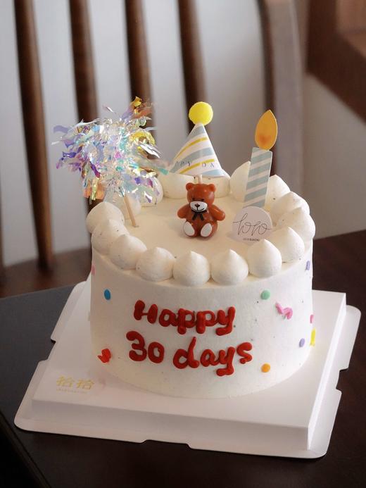 「可爱小熊蜡烛·ins简约」100%动物奶油（附图5寸·提前6小时预订） 商品图1