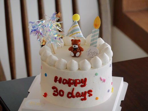 「可爱小熊蜡烛·ins简约」100%动物奶油（附图5寸·提前6小时预订） 商品图3