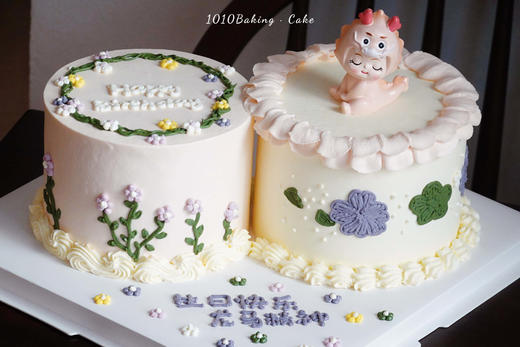 「龙宝·双胞胎」周岁生肖可换·100%动物奶油（附图5寸加高·提前3天预订） 商品图1