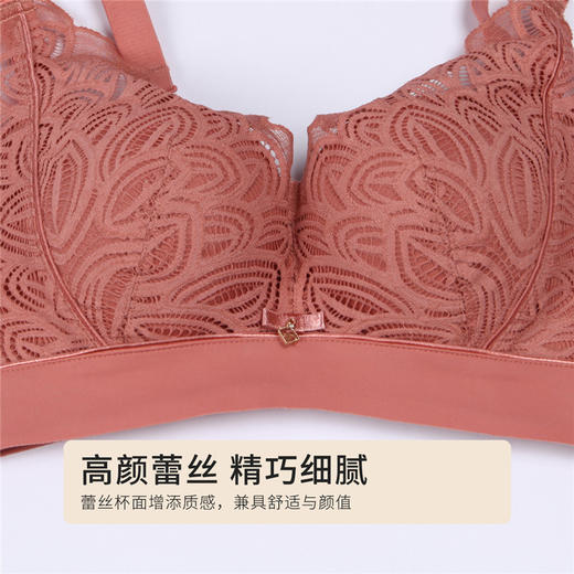 都市丽人内衣聚拢升杯树脂胶圈蕾丝中厚文胸LB11X9 商品图3