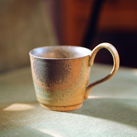 粗陶咖啡杯 绿色 商品图0