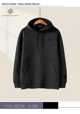 现货断码福利 martine wester男前中分割连帽卫衣11020823