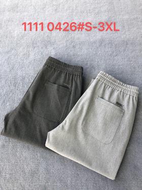 清仓库不退换 martine wester男色织休闲裤11110426；日本进口新型聚酯纤维混纺