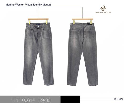 现货断码福利 martine wester男水洗牛仔裤无弹力款11110861 商品图4