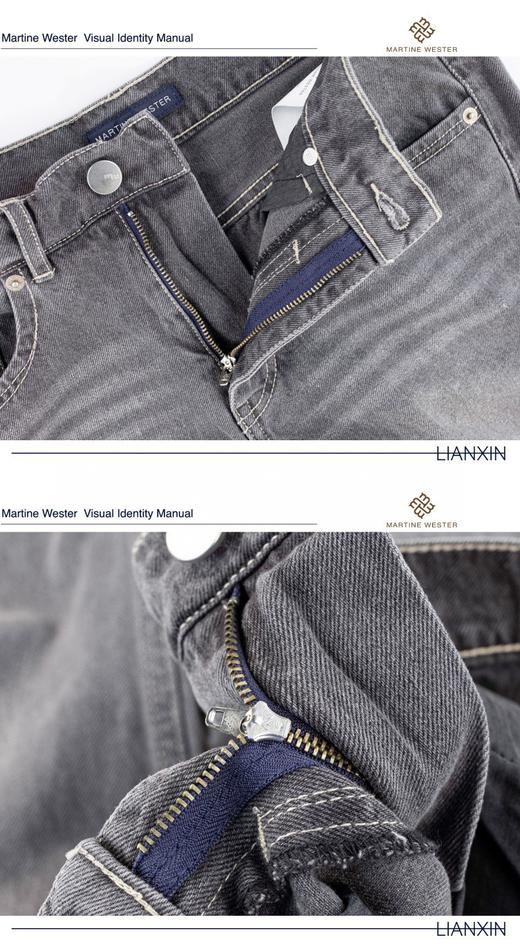 现货断码福利 martine wester男水洗牛仔裤无弹力款11110861 商品图6