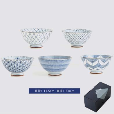 古染絵変り飯碗揃五件套		19541	11.5*6.5cm 商品图0