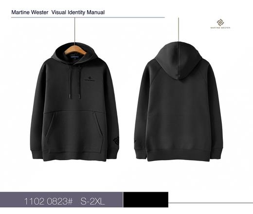 现货断码福利 martine wester男前中分割连帽卫衣11020823 商品图1
