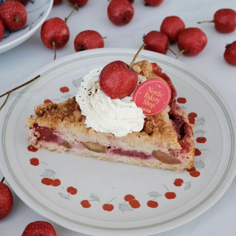 山楂草莓燕麦派切角 Hawthorne Strawberry Oat Pie Slice