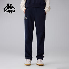 Kappa卡帕背靠背秋冬针织长裤2024新款复古运动裤女款纯棉直筒裤K0E82AK22