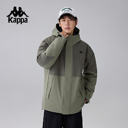 Kappa卡帕背靠背三合一羽绒服防泼水防风运动外套保暖防寒服男士K0E72YY41 商品图3