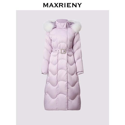 玛克门店发货：连帽收腰羽绒服大毛领(货号:MF85DC754) 商品图0