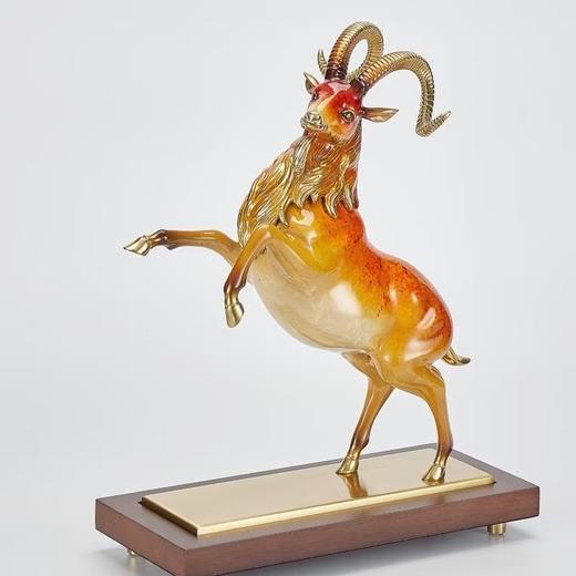 E-FK225  领头羊 彩铜工艺 摆件 商品图6