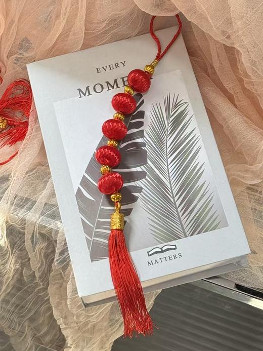 年宵花配饰-丝光球灯笼--新年挂件-剪纸绒字挂件 商品图3