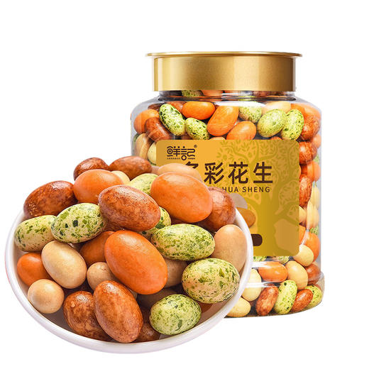 鲜记 多彩花生298g 博士帽罐装 酥脆爽口 颗粒饱满 高温烘烤 非油炸零食 48小时发货 商品图3