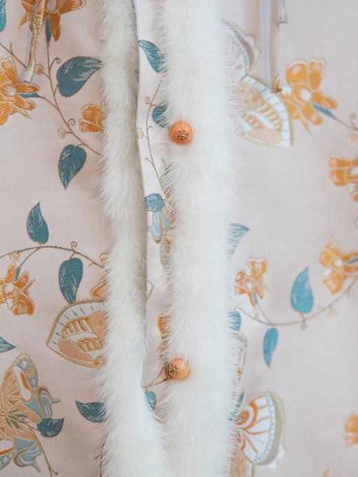 瑕疵|盛唐婧| 新中式云锦水貂对襟外套[特价品](特殊商品不退不换) 商品图4