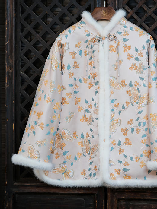 瑕疵|盛唐婧| 新中式云锦水貂对襟外套[特价品](特殊商品不退不换) 商品图1