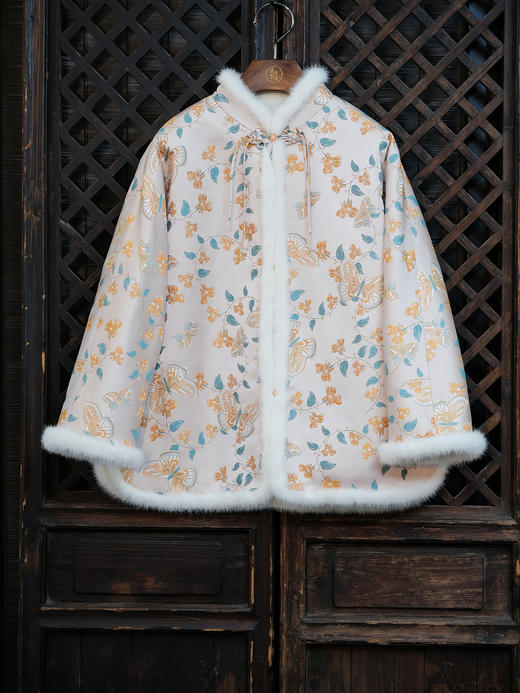 瑕疵|盛唐婧| 新中式云锦水貂对襟外套[特价品](特殊商品不退不换) 商品图0