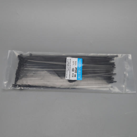 尼龙 束带扎带黑色 绑带100根/袋自锁式扎带国标3*200宽2.5mm 商品图4