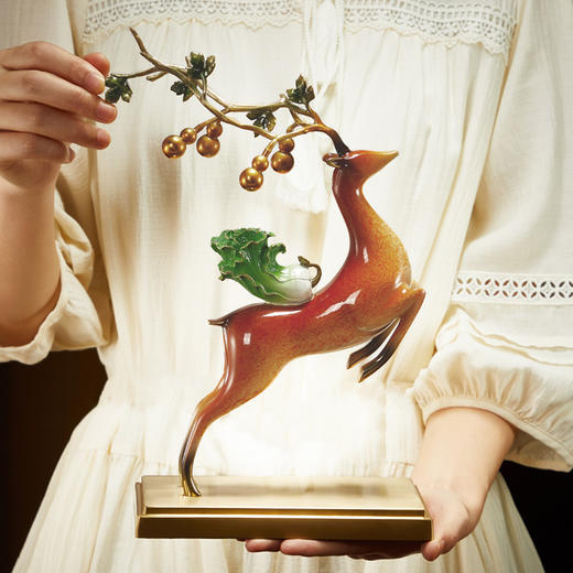 E-YM-FK198 (定制) 纯铜一鹿发财 商品图2