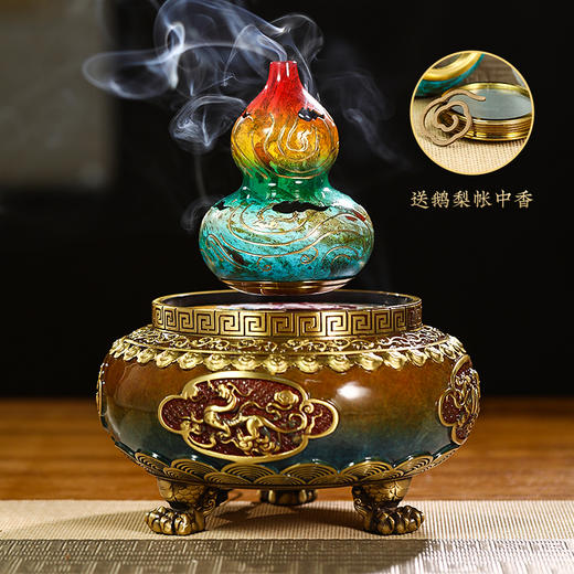 E-QK-BJ1393 鼎盛乾坤 纯铜 磁悬浮葫芦摆件（195*195*260） 商品图3