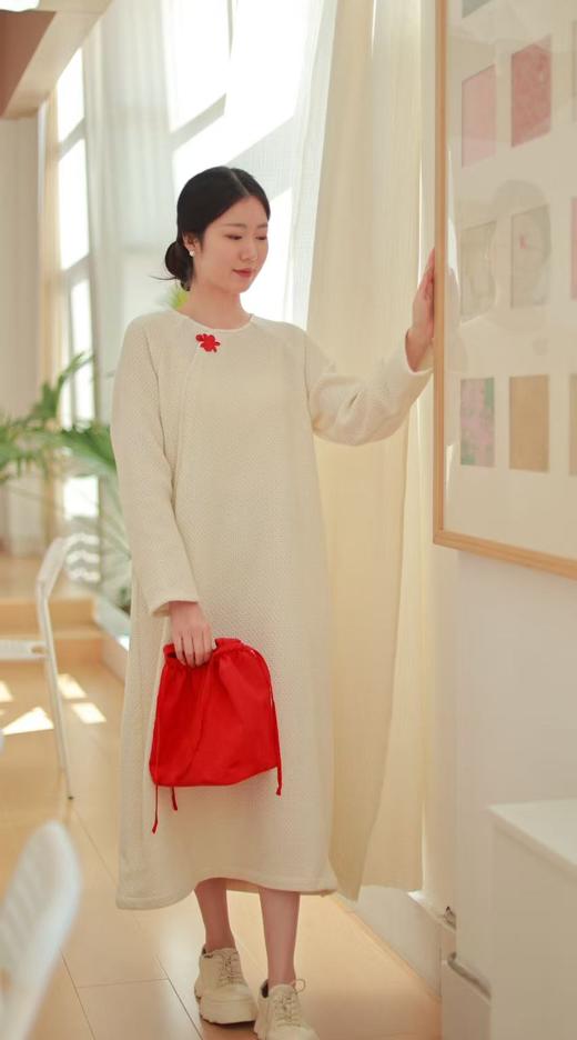 【抖音专属】中式连衣裙（24807004凝脂设计师） 商品图3