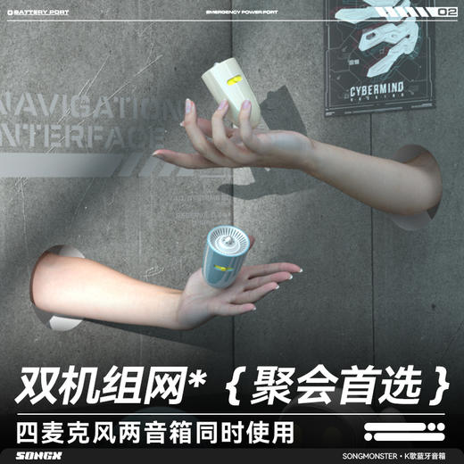 F-XH-SX09 SONGX 星环双麦克K歌音响 商品图3