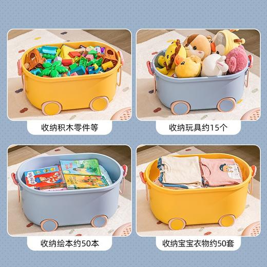 【可玩乐高可叠加的收纳箱】猪猪 儿童玩具收纳箱 家用收纳积木收纳盒 无异味无毛刺 不倾倒不伤手 商品图1