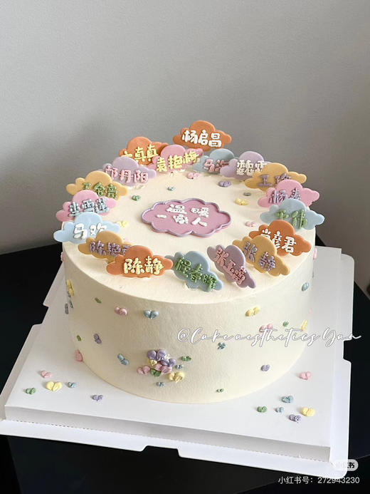 翻糖牌蛋糕，提前24小时以上预定，20 个名字以内 商品图0