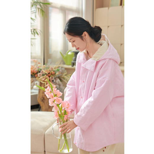 【2026东衣作】连帽棉服（22802058退红） 商品图0