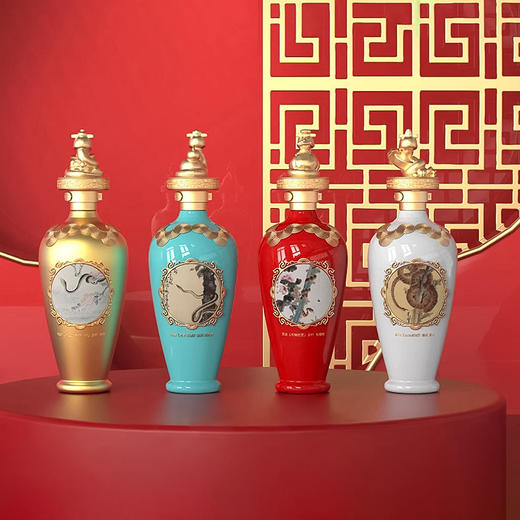五粮液52°囍乙巳（蛇）年纪念酒4支装500ml*4支 商品图3