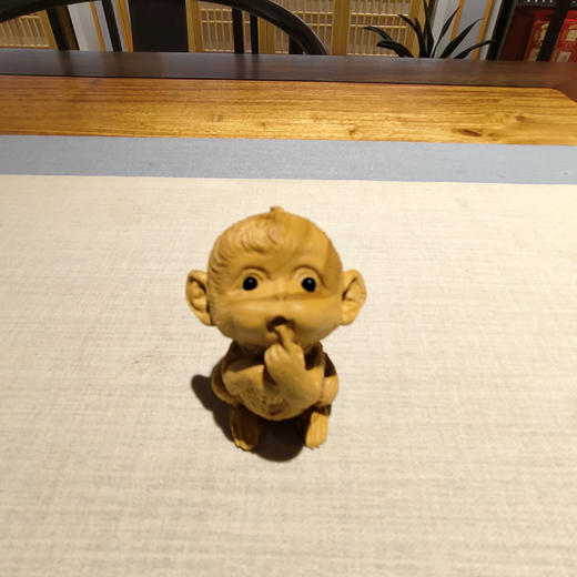 Q萌可爱小猴°黄杨摆件/挂件 商品图4