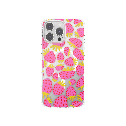 【水果野餐·手机壳】草莓派 POPCASE手机壳 MagSafe Popcase磁吸款 粉色 水果 拼贴 iPhone 16/15/14 商品图1