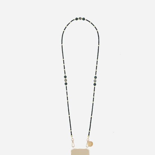 订购8周到｜La Coque Française-Iris Black-黑色 串珠 长款 手机链［法国设计师］ 商品图1