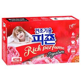 碧珍烘干机用柔顺剂玫瑰甜莓40枚피죤 건조기용 플라워 페스티벌