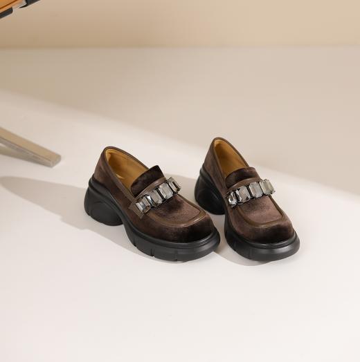 westory2024年秋季新款超轻厚底舒适百搭乐福鞋W24CM75201 商品图0