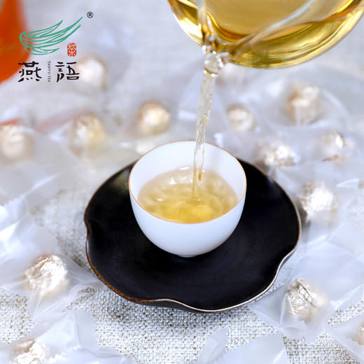 燕语双燕朝阳生茶龙珠铁罐装100g 商品图4