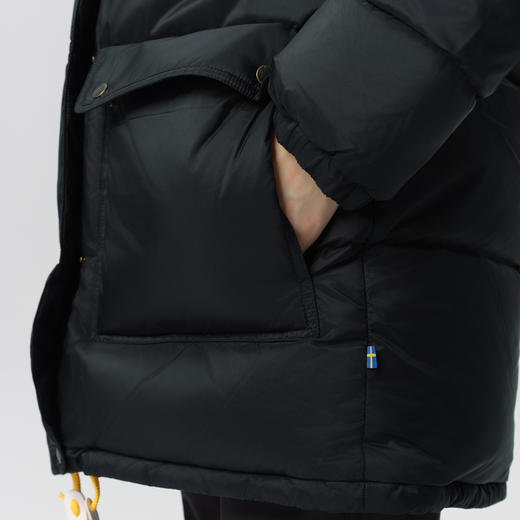 北极狐 白鹅绒羽绒服 2024新款 加厚保暖中长款连帽鹅绒外套89029 商品图4