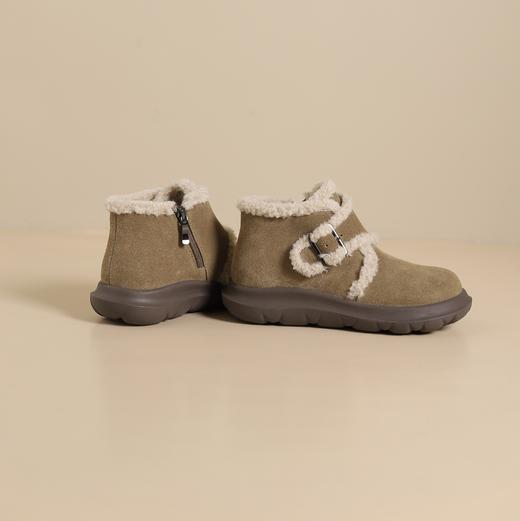 西村名物2024年冬季新款加毛保暖超轻厚底防滑毛毛靴T24DS48311 商品图5