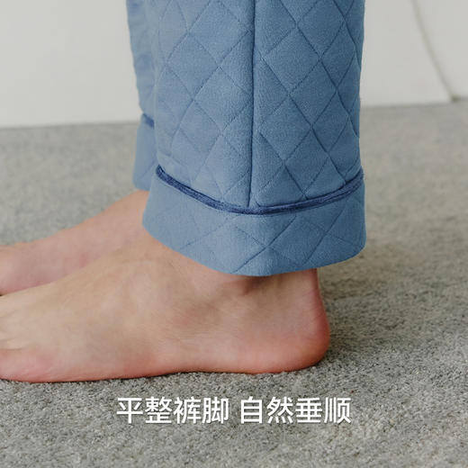 Threegun三枪 【暖棉】翻领开襟长袖男士家居套-82365D011 商品图8