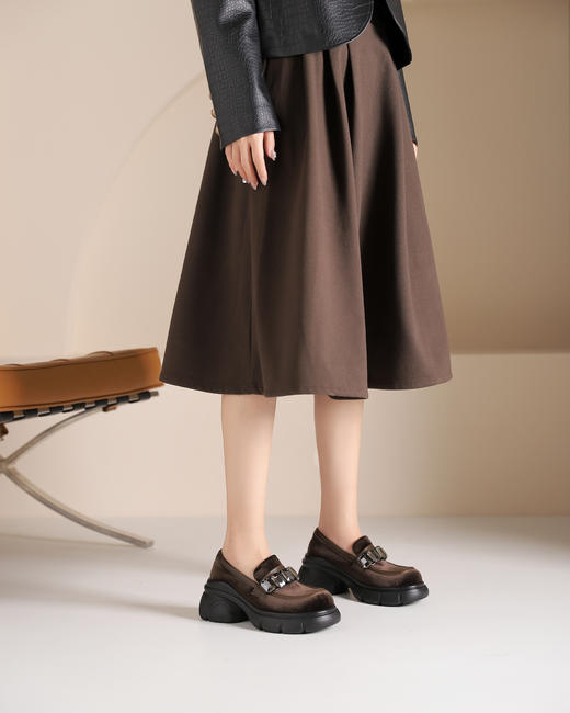 westory2024年秋季新款超轻厚底舒适百搭乐福鞋W24CM75201 商品图1