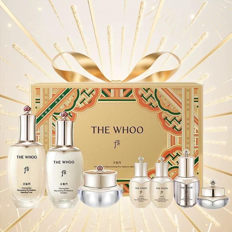 春季焕新【全球购*含溯源】Whoo后天气丹新款华泫系列七件套套盒 水150ml+乳110ml+面霜25ml 水乳各25ml+精华10ml+眼霜8ml·现货速达