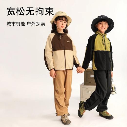 龙之涵 亲子款“王者归来”加绒伞兵裤 24年秋冬新款中大童加绒冲锋裤 强防水 A类 商品图3