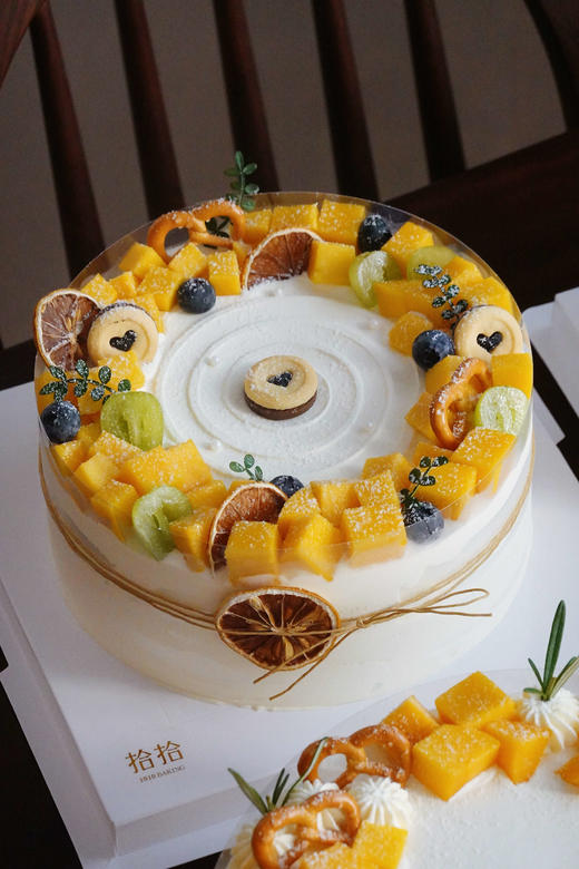 「森系芒果」聚会大糕·100%动物奶油（附图8寸·5~10寸提前6小时，12~22寸提前24小时预订） 商品图0