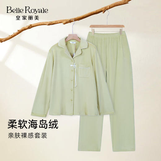秋冬温暖绒海岛绒家居服套装睡衣软糯绒贴身柔软JJT91112 商品图0