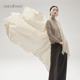 精纺羊绒轻薄流苏披毯SJF96P765N