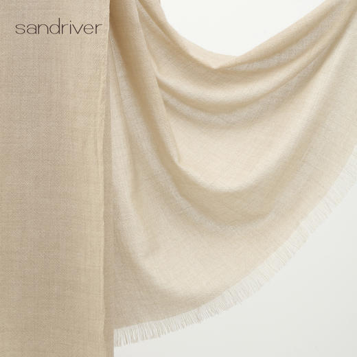 精纺羊绒轻薄流苏披毯SJF96P765N 商品图5