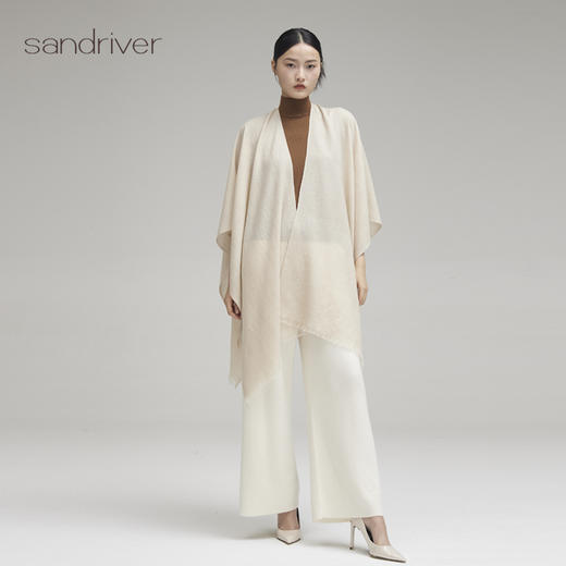 精纺羊绒轻薄U型斗篷SJF96P766N 商品图2