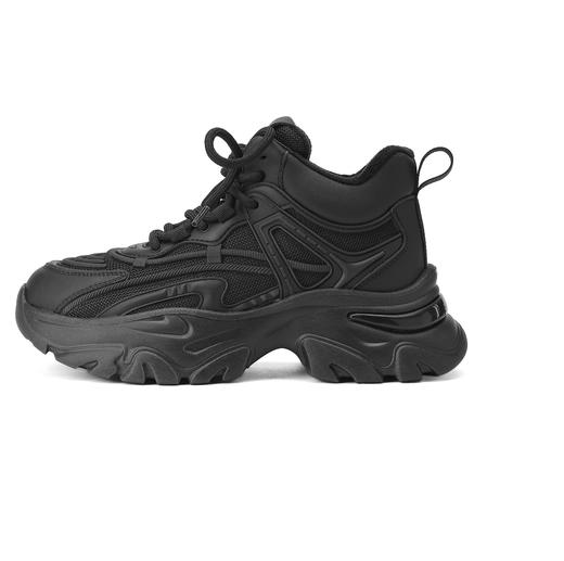 西村名物2025年春季新款加绒保暖超轻厚底防滑系带老爹鞋X25AM14121 商品图3